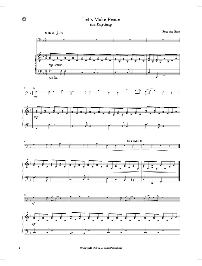 Starke Töne für Posaune Bariton Euphonium und Klavier | Fons Van Gorp | Notensammlung mit Online Audio für Junior- und D1-Bereich | Deutsche Ausgabe für Unterricht Vorspiel & Prüfung