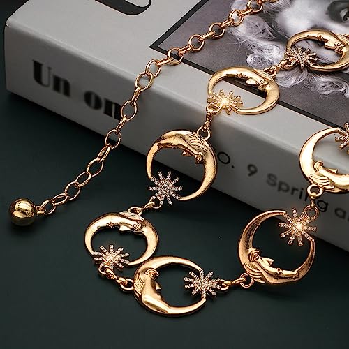 Glamorstar Chain Belts for Women Hollow Metal Waist Chain Belts Dress Belt for Her3