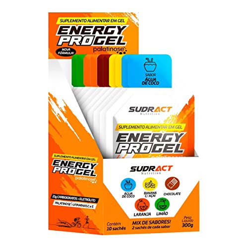 Sudract Energy Pro Gel - 10 Sachês De 30G Sabores Sortidos - Nutrition