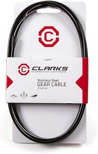 Clarks 6086 Stainless Steel Gear Cable, Black