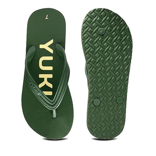 Image of YUKI Unisex Slippers | Hawai Chappal Rubber Flip Flops Slippers, Comfortable & Ultra-Light, Waterproof Non-Slip Thong