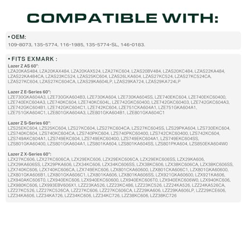 Image of UDC Parts 109-8073 Deck Belt Replacement for Exmark Lazer Z 60 Inch 135-5774-SL 135-5774 AS X E S Series Zero Turn Mowers 116-1985 146-0183 1098073 / Aramid Cord / 198.75 inches