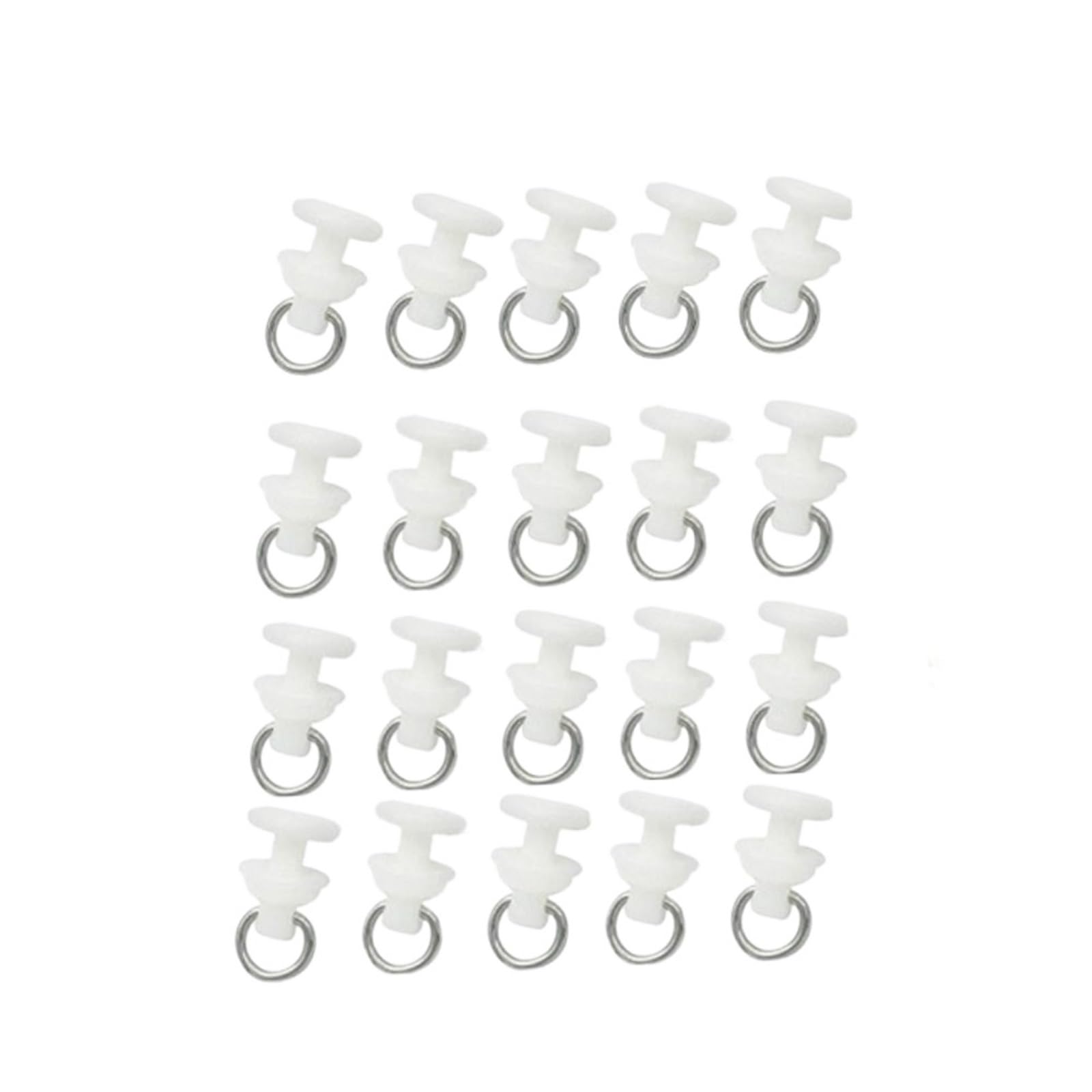 Curtain Track Gliders 20pcs Curtain Track Pulley Silent Plastic Hook Roller Slide Smoothly Glider Windows