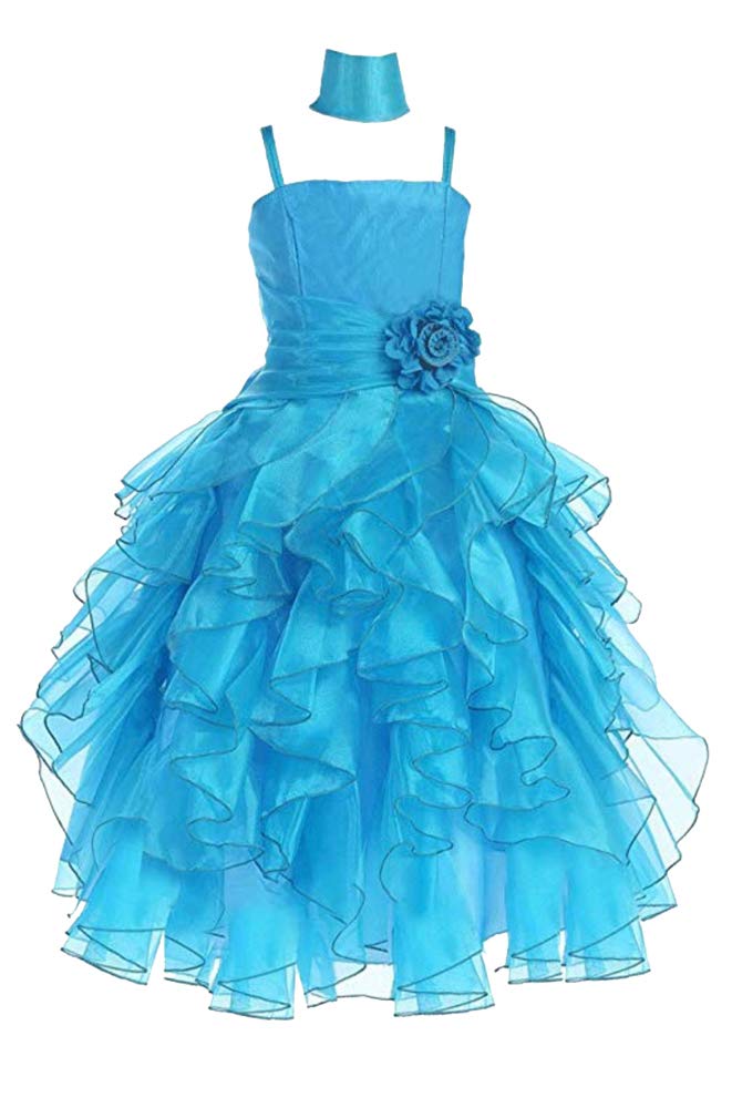 Made in USA Big/Little Girl's Flower Girl Pageant Wedding Formal Easter Dress