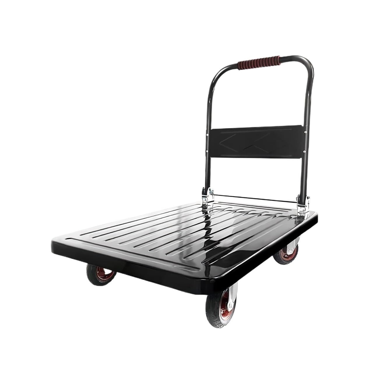 Garage Trolley Flatbed Cart Folding Platform Truck With Metal Handle Moving Push For Warehouse Garage Platform Hand Truck