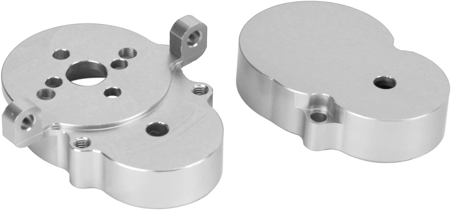 VGEBY Carcasa de transmisión trasera, accesorio de camión RC Shell de metal para WPL D12 Truck (Plata) Accesorio de modelo de coche