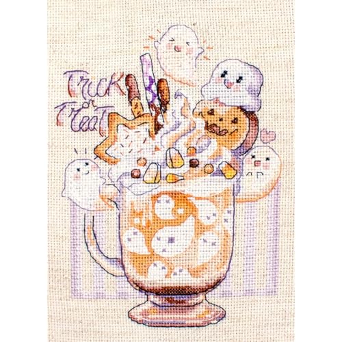 Letistitch L8810 Trick or Treat kit de broderie fils de coton Anchor toile Zweigart