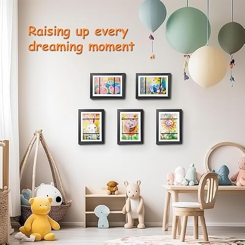 [3-Pack] Kids Artwork Frames Changeable 8.5x11-IN Frames Front Opening, Home Decor, Up to 150 Pcs of Kids Art Frame, Craft Storage, Hanging Wall Décor - Thumbnail 4