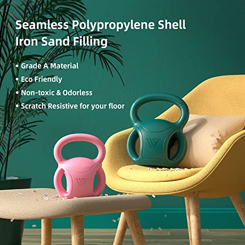 5 Lb Kettlebell Weight With Three-Handles For Weightlifting, Conditioning And Core Training For Women Men Home Gym [2022 Latest-Pink] #TOP7