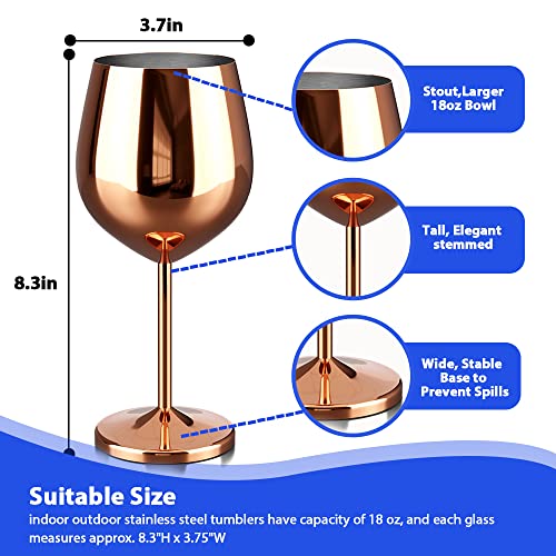 Pddmall Stainless Steel Wine Glasses 18 Fl Oz Metal Wineglass Bar Wine Glass Champagne Cocktail Drinking Cup Wine Glass Barware Party Supplies Set Of 2 #TOP4