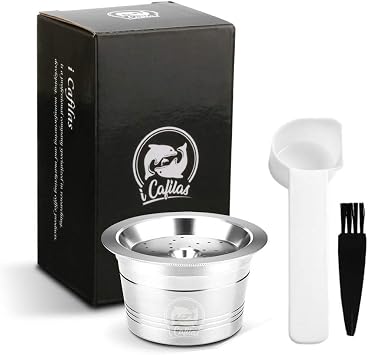 i Cafilas Reusable Stainless Steel Coffee Capsule Refill Compatible for K-fee Tchibo Cafissimo Classic Espresso Coffee Pods 1 Pod