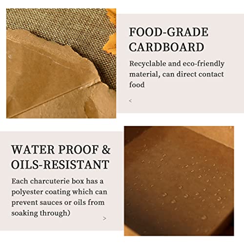 Deziwood 50 Pack Charcuterie Boxes With Clear Secure Lids And 50 Pcs Stickers, 5.3X4.9X2.5 Inches Disposable Food Containers With Lids, Square Bakery Boxes For Sandwich, Cookies, Strawberries (Brown) #TOP2