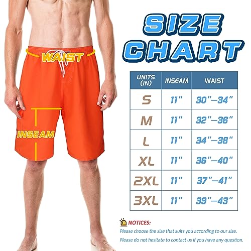 Image of Mens Swimming Trunks Swim Trunks Quick Dry Swim Shorts with Mesh Lining Funny Swimwear Bathing Suits