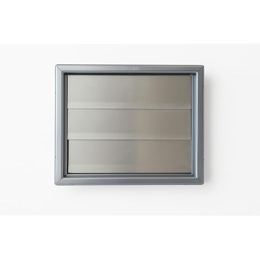 Livshine Aluminum Exhaust Shutter 11.25 x 11.5 in (Fits 9 in Opening) 3-Flap Backdraft Damper, Powder-Coated Tata CRCA Steel Frame, Rust & Weather Resistant Vent Cover
