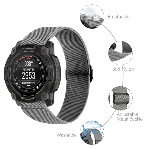Correa de nylon 22mm para Garmin Instinct 3 miniatura 2