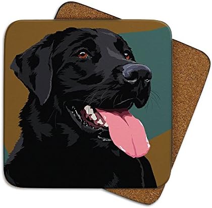 Leslie Gerry Animal Collection Black Lab Coaster
