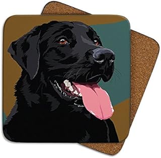 Leslie Gerry Animal Collection Black Lab Coaster