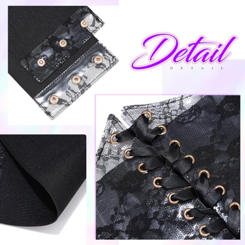 Black Corset Belt Wide Lace Waist Belts for Women3