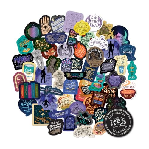 Conquest Journals A Court of Thorns and Roses Stickers, 60 Unique ACOTAR Vinyl Decals, 5 Holograms...