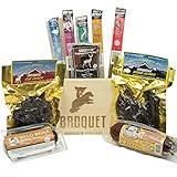 Exotic Meat Crate (Exotic Jerky Gift) - Jerky & Meat Sticks Sampler - SALE - Comes in a Wooden Crate - Great Gift for Men - Exotic Meat Jerky Gift - Birthday