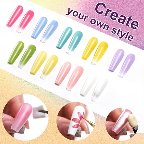 Set de Esmalte de Gel Ombre 9 Colores y 6 Brochas miniatura 4