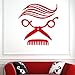 Man Barber Shop Aufkleber Name Hackbrot Aufkleber Haarschneidemaschine Rasierer Poster Vinyl Wandsticker Fenster 58 x 58 cm