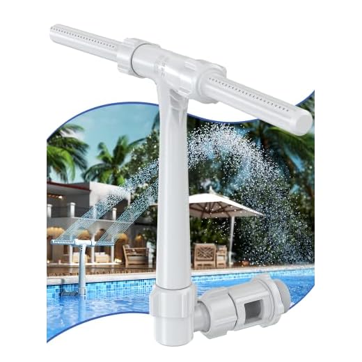 Deeroll Pool Fountain for Above and In-Ground Pools, Dual Spray Pool Waterfall Sprinkler Cooler, Adjustable Height & Direction for Summer Fun, Swimming Pool Accessories (Pool Fountain)