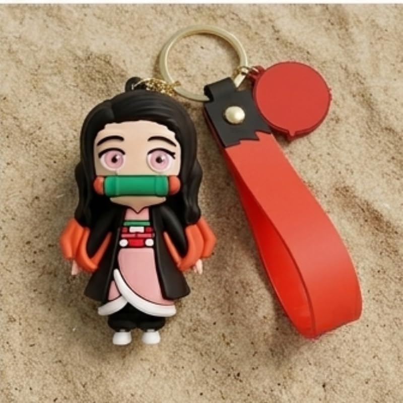 Image of Cute 3D Keychain | Keyring & Quirky Bag Charm | Hard Silicone, Unbreakable | Travel Essential | Kids Friendly | Strap & Bag Hook