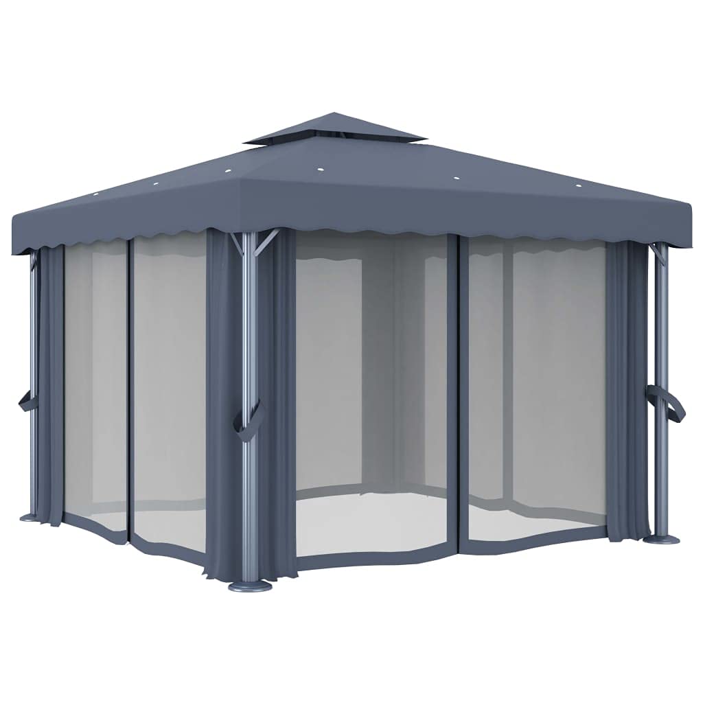 Pawilon 3 x 3 m Antracyt Aluminium Stal