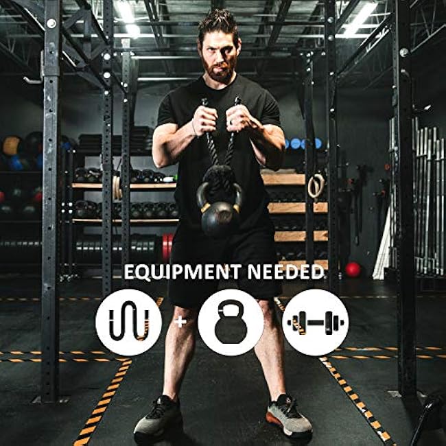 Boomerang, Fitness Accessory Rope for Kettlebell, Dumbbell, Strength, Endurance Training, Flexibility, CrossFit, Home Gym, and Yoga, Multi Use Gym Equipment