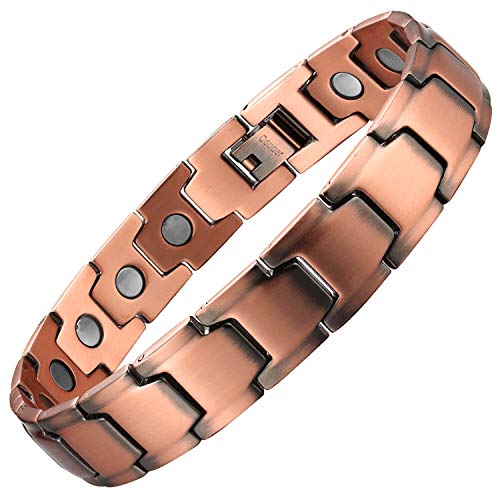 Copper Bracelets for Men 8.5inches Adjustable Size Magnetic Bracelet Pain Relief for Arthritis and Carpal Tunnel Migraines Tennis Elbow