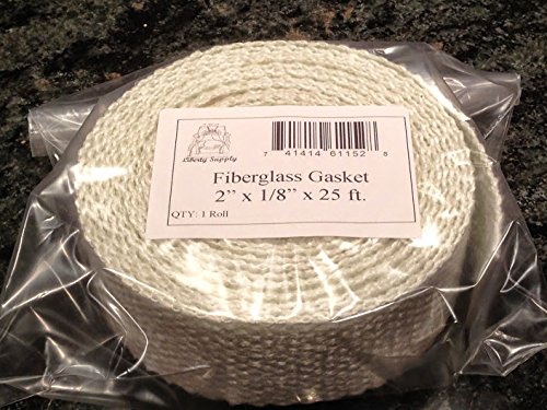 Fiberglass Boiler Tape, Non-Adhesive, 2" Wide x 1/8" Thick x 25ft. Roll