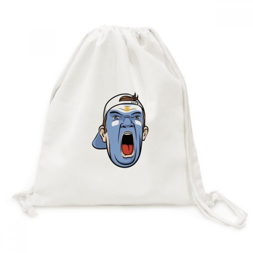 Argentine Maquillage du Visage Toile Drawstring Backpack Sac de Sport - 5