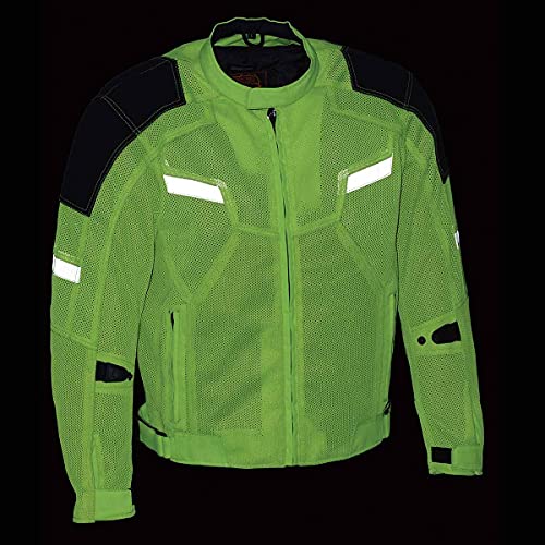 Image of Milwaukee Leather Men's CE Armored All-Season Motorcycle Jacket - 5X-Large | All Seasons, Impact Protection ,Textile Racer Design, Vented