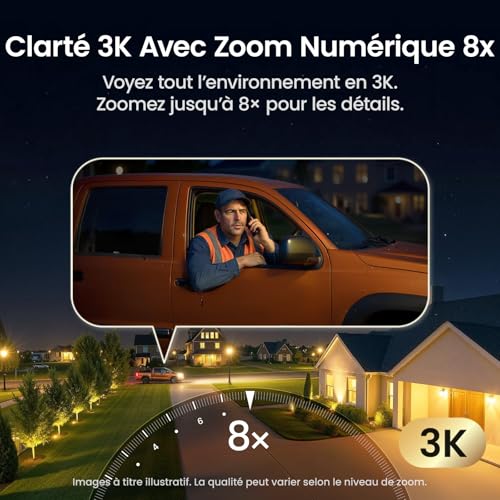aosu T2 Pro 3K Camera Surveillance WiFi Exterieure sans Fil, 5MP Double Caméra 360° PTZ + 170° Grand-Angle sans Angle Mort, Suivi Auto AI Détection Personne Voiture Animal, Vision Nocturne Couleur – Image 6