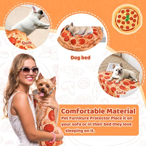 Image of 31.5 inch Large Cat Grooming Wrap for Cutting Nails, Self-Stick Dog Cat Wrap, Soft Pizza Blanket Pet Tool Gifts for Multifunctional Care Medicine Anti-Escape