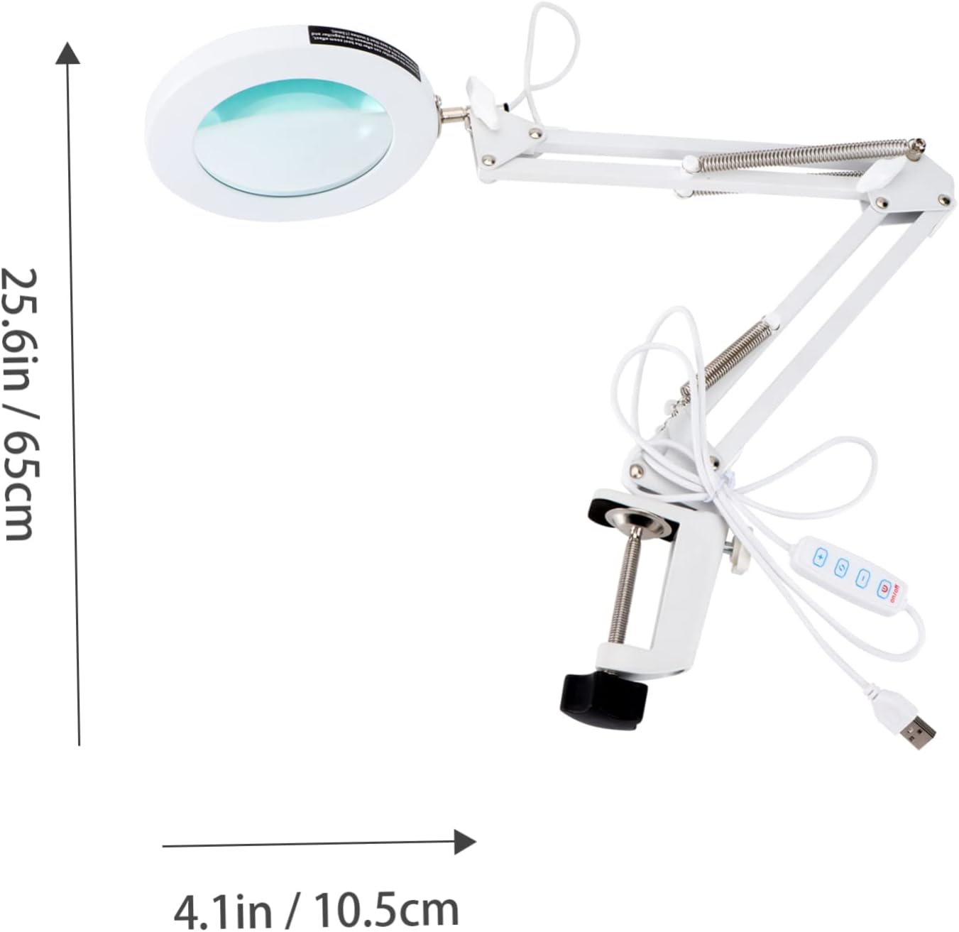Led Magnifying Glass Table Lamp USB Desk Light Rotatable for Reading Work Crafts Welding