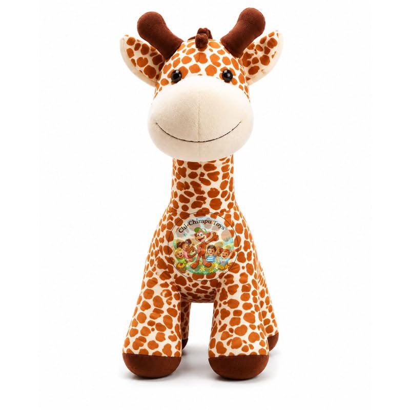Image of Printed Giraffe Soft Toy 40 cm Plush Stuffed Animal for Kids