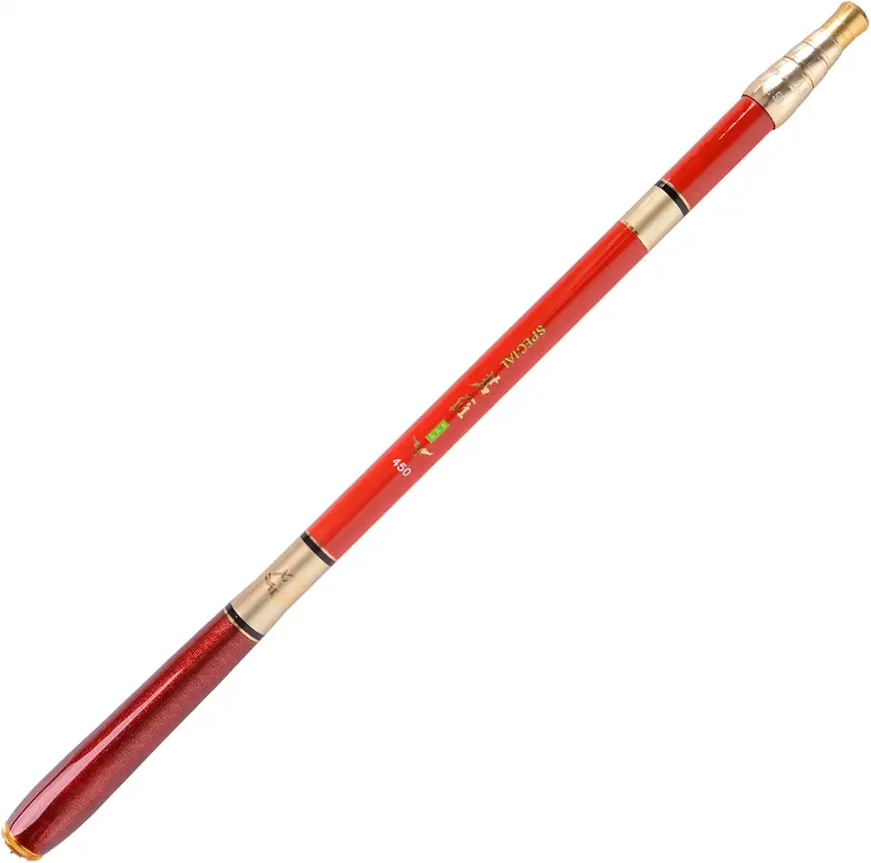 Vara de pesca de fibra de carbono, vara de pesca telescópica ultraleve com 4 funções de posicionamento de comprimento