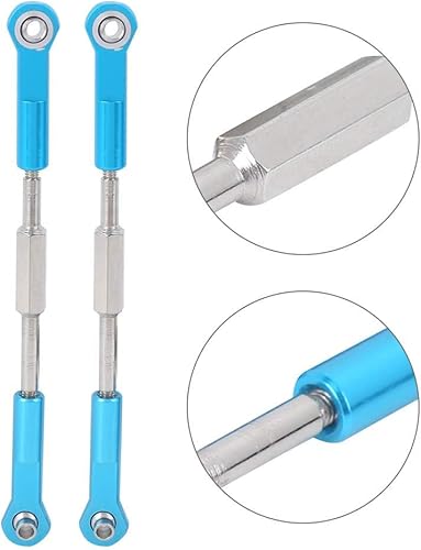 Miniatura 4 de Varillaje de dirección a control remoto, 2 piezas, varillaje de varilla de dirección de automóvil a control remoto, barra de dirección de aluminio a