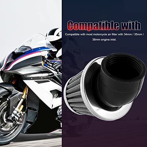 Image of 35mm Filter 45 Degree Angled Compatible with 50cc 70cc 90cc 110cc 125cc 2-stroke 4-stroke Engine ATV Quad Scooter Gokart Moped Chopper Pit Dirt Pocket Mini Bike 34mm 36mm
