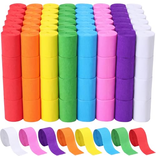 YooNotee 160-Roll Rainbow Crepe Streamers