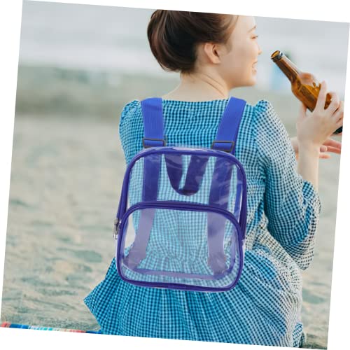 VICASKY Mini Clear Backpack for Women Transparent PVC Outdoor Travel Bag with Durable Design Stadium Approved See Through Beach Bag Versatile and Easy to Clean4