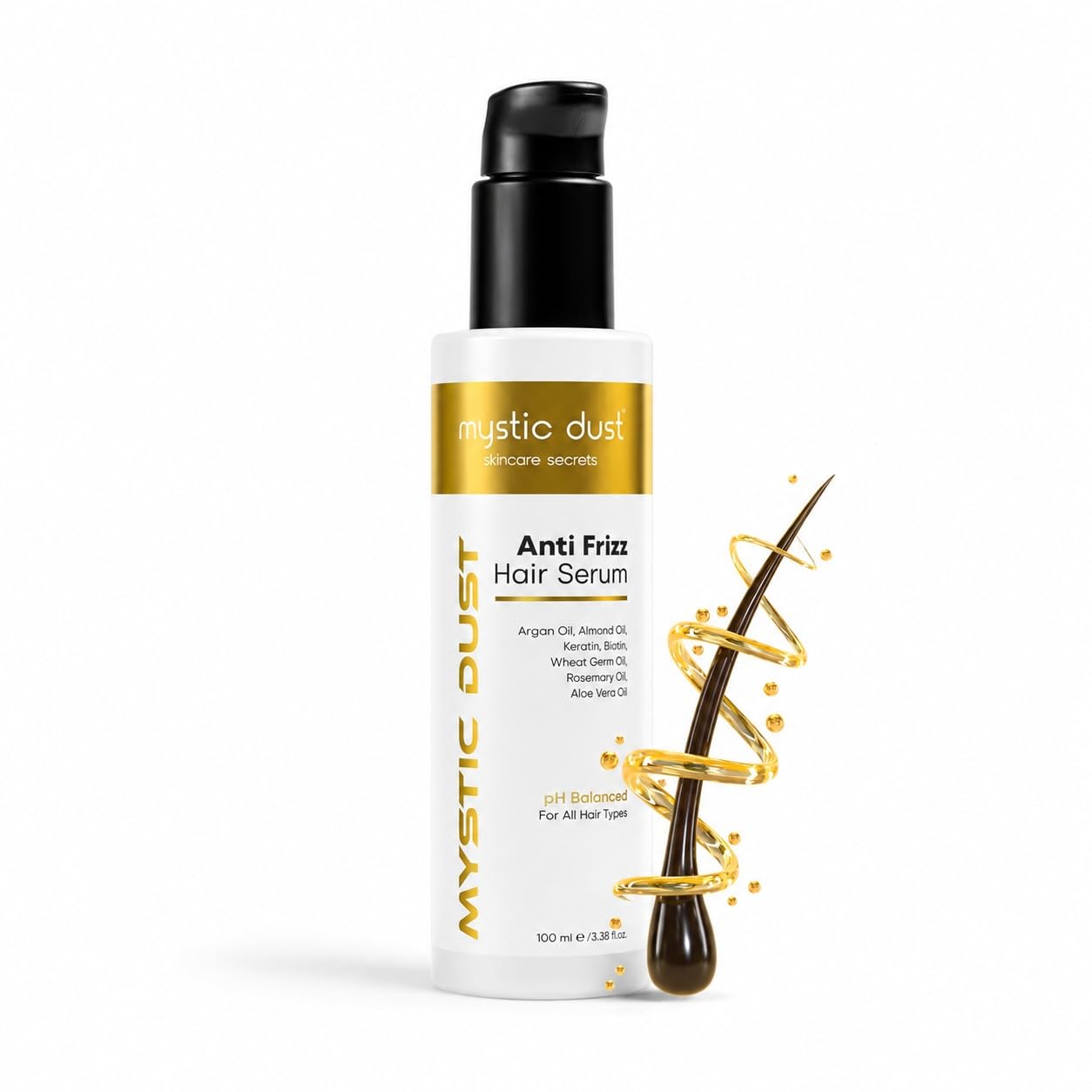 Mystic Dust Anti Frizz Hair Serum | Enriched with Argan Oil, Keratin, Biotin & Natural Oils | Sulphate-Free, Silicone-Free and Mineral oil free | 100ml-image-46