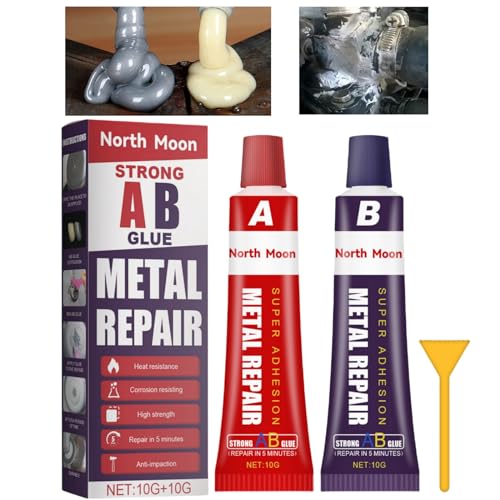 Magic AB Glue,Metal Weld Heat Resistant Glue,All Purpose Repair Glue,Metal Glue Weld,Industrial Glue,Liquid Metal Weld,Super Glue for Metal Adhesive,Glass Metal Glue for Repairing Surface Cracks