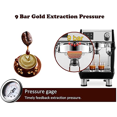 WSJTT Semi-Automatic Macchina da caffè,con Steam Milk Frother e Double Pompa ad Acqua Commerciale e caffè,for Espresso… - immagine 7