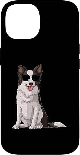 Miniatura 4 de Funda para perro para iPhone 15 Pro Border Collie con gafas de sol