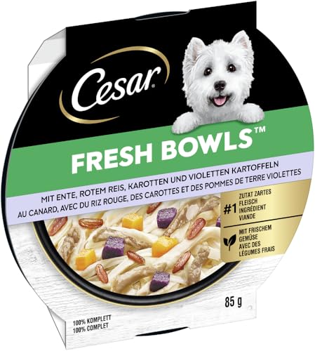 Cesar Schale mit Ente, Karotte, Rind, Reis und Geflügel in Soße 2 x 5 x 85 g