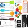 Kitchen Utensils Set 35 PCS Cooking Utensils Set, Nonstick and Heat Resistant Nylon Stainless Steel Silicone Spatula Set – Kitchen Gadgets Home Essentials Kitchen Accessories, Apartment Must Haves