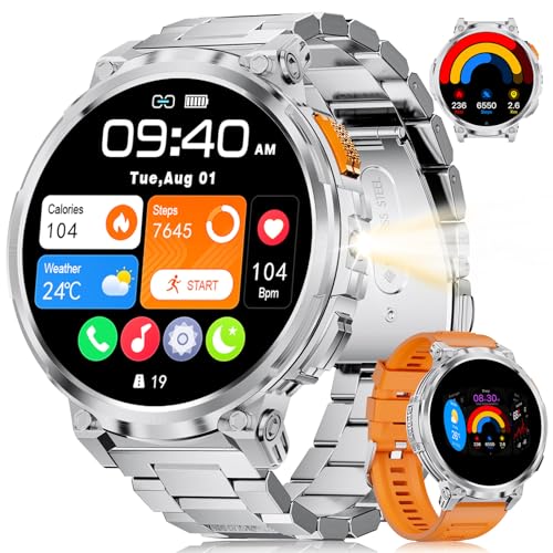 Listado de smartwatch con android wear los 10 mejores. 46 LIGE Reloj Inteligente Hombre-730mAh Batería, 1.85' HD Smartwatch Hombre con Llamada Bluetooth, Pulsómetro, Monitor de Sueño, 110+ Modos Deportivos IP68 Impermeable para Android...